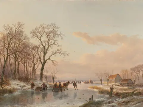 Frozen Canal in Winter jigsaw puzzle