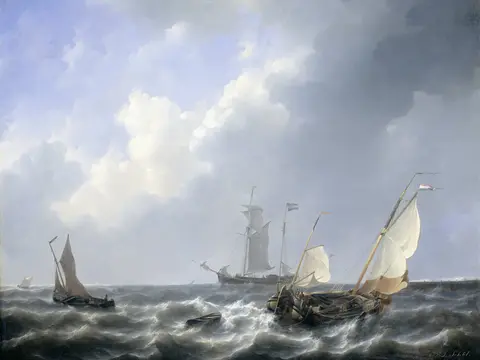 Sailboats on Rough Water jigsaw puzzle