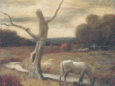 White Horse in an Autumn Meadow jigsaw puzzle